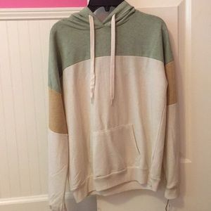 tri colored hoodie